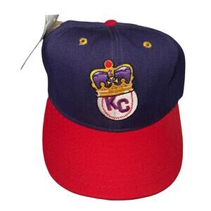 Vintage 90s Kansas City Monarchs Negro Leagues Hat Pro Line Fitted 7 1/8 USA NWT